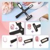 PEOVLVN Nail Magnets for Nail Art, 5 in 1 Nail Magnet Tool Cat Eye Magnet for Nails Multi-function Nail Magnets Nail Design Tools for Salon Studio Home Manicure DIY Nail Art (Black)