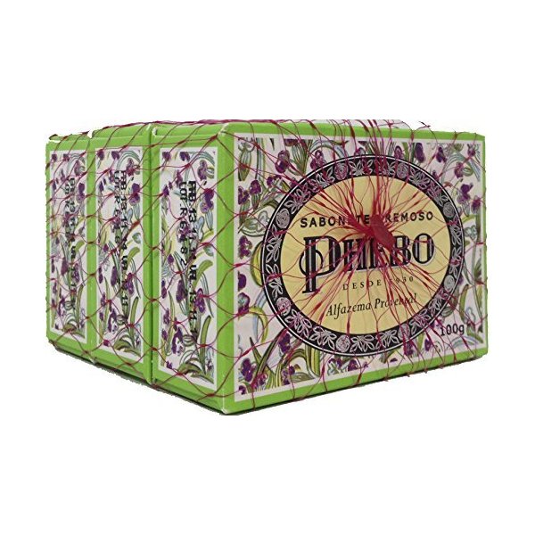 Linha Mediterraneo Phebo - Sabonete em Barra Cremoso Alfazema Provencal (3 x 100 Gr) - (Phebo Mediterranian Collection - Creamy Bar Soap Lavender From Provence (3 x 3.5 Net Oz))