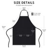 4 Packs Chef Apron, Black Waterproof Apron, Adjustable Apron with 2 Pockets for Men Women, Professional Apron for Kitchen Cooking Gardening Painting Baking Restaurant (Black)