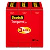 Scotch Transparent Tape, 3/4 in x 1000 in, 3 Boxes/Pack (600K3)