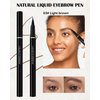 Eyebrow Pencil Light Brown, Brow Pencil with Ultra-Fine 0.01mm Brush-Tip, Multifunctional Liquid Eyeliner & Eyebrow Pen, Waterproof Sweat-Proof Long-lasting Quick Drying, with Brow Razor & Brush-03#
