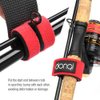 DONQL Fishing Belt Fishing Rod Ties Stretchy Rod Straps Fishing Rod Belt Fishing Rod Holders for Casting Rods, Spinning Rods and Fly Rods(Black,6Pcs)