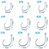 Fishing Hooks Circle Hooks Saltwater, 50/150pcs in-line Circle Hooks High Carbon Steel Fish Hooks Straight Eye Barbed Point Catfish Hooks Octopus Hooks for Freshwater Saltwater Fishing