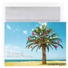Masterpiece Studios Warmest Wishes 16-Count Boxed Christmas Cards with Foil-Lined Envelopes, 7.8" x 5.6", Decorated Palm Tree (919700)