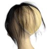 AYunhe Clip In Fetal Hair Bang Natural Human Hair Side Bangs Invisible Edge Replacement Fringe Forehead Hairline For Women Glueless Hair Extensions (Black, Lace 13x5 cm)