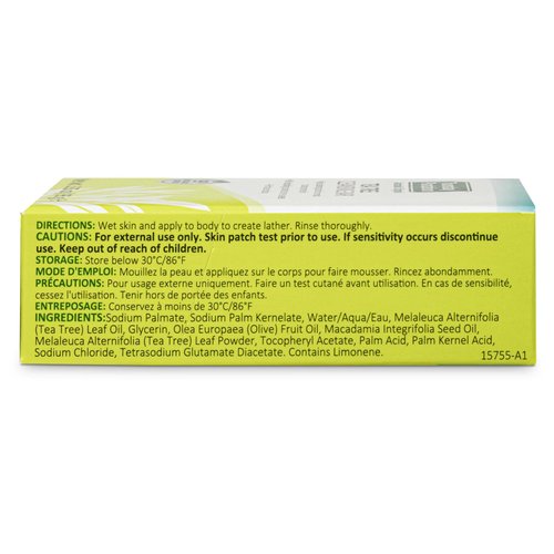 Thursday Plantation Tea Tree Cleansing Bar for Acne-prone Skin on Face and Body 3.35 oz