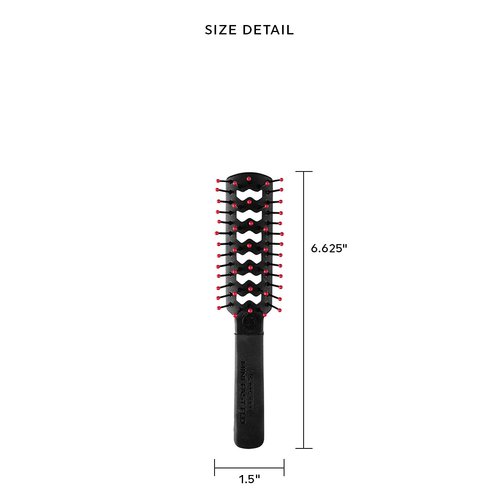 Cricket Static Free Mini Fast Flo Vent Hair Brush for Travel, Blow Drying, Styling and Detangling for Long Short Thick Thin Curly Straight Wavy All Hair Types