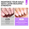 Gelike EC Nail Ridge Filler: Natural Nail Growth Treatment for Weak and Damaged Nails, Protein Nail Hardener for Home Salon Work, Light Milky Wihte