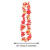 Super Z Outlet Hawaiian Ruffled Colorful Luau Silk Flower Leis Necklaces for Island Theme Party (12 Pack)