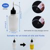 Augeny 3PCS Needle Tip Glue Bottle, 30ML Blunt Needle Tip Precision Applicator Oil Bottles with Funnel, Empty Applicator Glue Oiler Squeeze Bottle for for Glue Liquid Oil DIY Craft