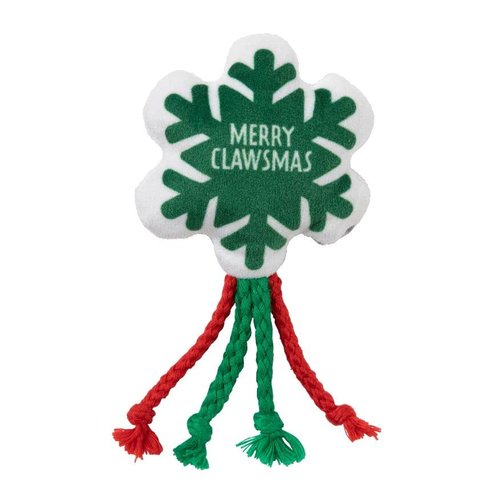 Fuzzyard Merry Clawmas Snowflake Plush Cat Toy Christmas Premium Catnip Crinkle and Ropes