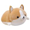 Levenkeness Corgi Dog Plush Pillow, Soft Cute Shiba Inu Akita Stuffed Animals Toy Gifts (Brown, 17.7 in)