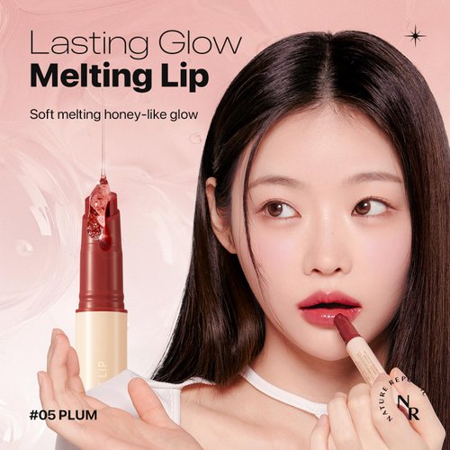 Nature Republic HONEY MELTING LIP (05 PLUM) SOFT LIP STICK, korean lip, Lip Gloss, Glow lip, glossy, lip balm, lip crayon, jelly gloss, lip pen, tint gloss, sheer lip, korean make up