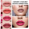 DAGEDA Lip Tint Stain, Glossy Lip Colour with Soft Big Brush Head, Easy to Color Lip Gloss,Moisturizing,Highly Pigmented Liquid Lipstick,Dual Use Lip & Cheek Tint Fun Lip Makeup (Raspberry)