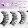 Magnetic Eyelashes with Eyeliner Kit 7 Pairs, 3D Wispy Lashes Natural Look, 7 Styles Fluffy False Eyelashes Pack, by TMIELYBS