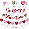 Valentines Banner Red Pink Heart Be My Valentine Words Garland Banner - Valentine’s Day Decor Banner for Valentine Party Decorations Anniversary Home Hanging Decoration Supplies