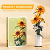 ZONECYTD Sunflower Building Blocks Sets Flower Bouquet with Vase for Adults Teens, Flower Garden Building Toys for Girls Boys Home Decor - 821Pcs