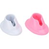 2pcs Pink and White Nail Polish Bottle Holder-Soft Rubber Nail Polish Bottle Holder -Anti‑Spill Nail Polish Stand for Nail Art -Salon Nail Art Supplies Organizer Display