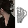 Bone Hand Hair Clips Silver Metal Halloween Hair Accessories for Women Girls Playful Skull Skeleton Hand Hair Claw Clips Hairpins Strong Hold Nonslip Hair Clip for Day of the Dead Decoration 1 Pcs