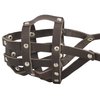 Real Leather Dog Basket Muzzle #104 Brown - Amstaff (Circumference 11.8", Snout Length 3")