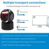 2D QR Hands-Free Barcode Scanner Omnidirectional Automatic Sensing Scanning USB Barcode Reader Adjustable Screen Scanning Platform Scanner for POS PC Supermarket Bookstore