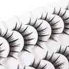 Losha Lashes Spiky False Eyelashes 16mm Wispy Manga Lashes Natural Wet Look 10 Pairs Reusable Fake Eye Lashes Pack (01)