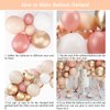 RUBFAC 130pcs Blush Balloons Garland Kit, Retro Dusty Pink White Double Stuffed Nude Champagne Gold Confetti Party Balloons for Boho Birthday Wedding Bridal Shower Party Decorations