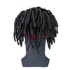 Braided Wig with Red Headband comes with three Hair Rings Silver Hip-Hop Sporty for Costume Black Wig Cap Unisex Dreadlock Wig