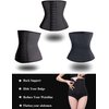 Youloveit Women's Waist Trainer Corset for Everyday Wear Steel Boned Tummy Control Body Shaper with Adjustable Hooks(Black,S)