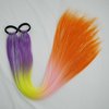 CliCling 4 Colors Braiding Ponytail Hair Extensions Mix Hair Tinsel,Colorful Braided Ponytail Extension with Hair Tie