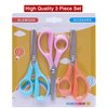 5.5" Left-Handed Kids Scissors 3 Pack,Scissors for School Kids with Comfort Grip Handles Sharp Blade Blunt Student Scissors ages 4+,Child Small Scissors,3pack