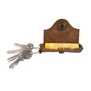 Hide & Drink, Lip Balm Keychain Holder, Lip Protection, Classic Vintage, Brass Metal Clasp, Full Grain Leather, Handmade, Bourbon Brown