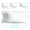 4-Pack Zippered Pillow Protectors, Premium 400 Thread Count 100% Egyptian Cotton White Zippered Pillowcases Pillow Covers, Standard