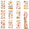 Hippie Temporary Tattoos,10 Sheets Peace and Love Daisy Flower Power Tattoo Stickers,Groovy Rainbow Face Tattoos for Adults and Kids Hippie Costume Birthday Party Supplies Accessories