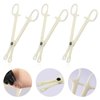 Disposable Piercing Clamps - Lyuxzad 25Pcs Piercing Forceps Rounded Slotted Septum Clamps Septum Forceps for Lip Labret Eyebrow Navel Tongue Belly Ear Nose Piercing Kit Piercing Tools