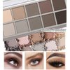 Go Ho 10 Colors Eyeshadow Palette,All Matte Eyeshadow Palette for Older Women,Highly Pigmented Blendable Shades,Neutral Eye Shadow Palette Makeup,Waterproof Cool-tone Grey Brown Eyeshadow,04