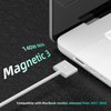 AJJ 140W USB C to Magnetic 3 Charging Cable Compatible with MacBook 2021-2024 M1 M2 M3,2M-White