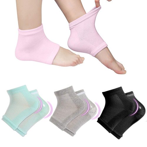 Codream Vented Moisturizing Socks Lotion Gel for Dry Cracked Heels, Spa Gel Socks Humectant Moisturizer Heel Balm Foot Treatment Care Heel Softener Compression (4 Pairs)