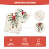 Artoid Mode Red Nutcracker Floral Holly Christmas Table Runner, Seasonal Winter Kitchen Dining Table Decoration for Home Party Decor 13x72 Inch
