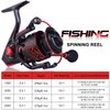 Sougayilang Spinning Reels Ultra-Weight, 6.2: 1 High Speed ​​Gear Ratio, Metal Frame and Rotor, 12 + 1 Shielded BB, Smooth Powerful Freshwater and Saltwater Spinning Fishing Reel(SD-1000-Red)