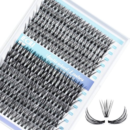 IECILI Lash Clusters Individual Lashes - 280pcs 30D Cluster lashes for DIY Lash Extensions -Super Thin & Soft Eyelashes 10-16mm D Curl Cluster Eyelash Extensions for Natural Wispy Look