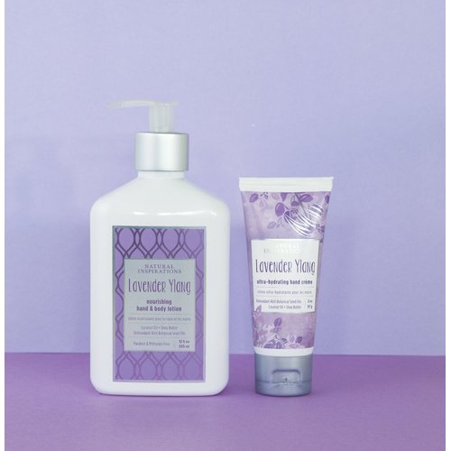 Natural Inspirations Hand & Body Lotion and Hand Creme Gift Set - Lavender Ylang