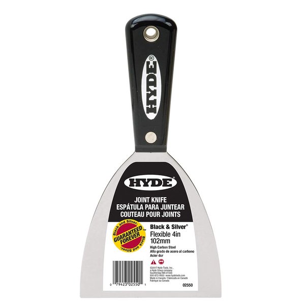 HYDE 02550 2550 Flex Joint Knife, 4", 4 Inch, No Color