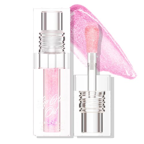 Color Changing Lip Oil,Magic Color Changing Moisturizing Lip Glow Oil,Plumping Glimmer Hydrating Glow Lipstick,Long Lasting Lip Glow Oil, Nourishing Repairing & Non-sticky Primer Lip (#01, 0.12 Fl Oz)