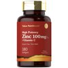 Carlyle Zinc Supplement 100mg with Vitamin C | 180 Softgels | Non-GMO, Gluten Free | Tahoe Nutritionals