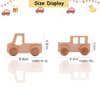 2PC Truck Shape Wooden Rattles Baby Teether Toys Montessori Inspired Teething Push Toys Perfect Shower Gift for Baby