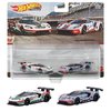 2016 GT Race #67 White with Green and Red Stripes and 2016 Ford GT Race #69 Light Blue Metallic with Orange Stripes Car Culture Set of 2 Cars Diecast Model Cars by Hot Wheels HCY72