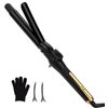 MAXT Curling Irons 1 Inch Waver Curling Wand Ceramic Tourmaline Hair Curler Dual Voltage Curlers Long Lasting Curls & Waves Hair Wand with 5 Heat Settings Glove Clips Include