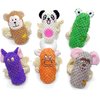 AIMETING Dog Squeak Toys, No Stuffing Dog Plush Toys, Durable Cotton Rope Dog Chew Toys for Puppy and Small, Medium Dogs, 6 Pack of Cute Animal Squeak Dog Toys