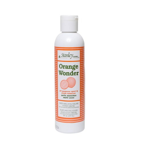 Stanley Home Products Orange Wonder All-Purpose Spot and Stain Remover - Eco-Friendly Oil & Grease Cleaning & Laundry Detergent For Baby & Kid's Clothing, Carpet, Furniture, Couch & Car Interior